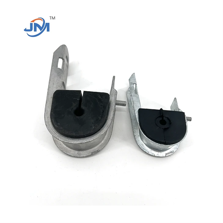 ร้อน-DIP ชุบสังกะสี J Hook Clamp ช่วงล่าง / ADSS แคลมป์ช่วงล่างสายเคเบิลสำหรับแคลมป์เสา